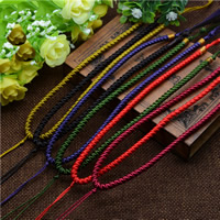 Cuerdas para Collares, cordón de nylon, ajustable, más colores para la opción, 4-5mm, longitud aproximado 15.5-23.5 Inch, 100Strandsfilamento/Bolsa, Vendido por Bolsa