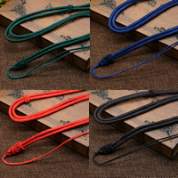 Fashion Ketting Cord, Nylon Koord, verstelbaar, meer kleuren voor de keuze, 3-3.5mm, Lengte Ca 15.5-25.5 inch, 100strengen/Bag, Verkocht door Bag