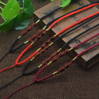 Fashion Necklace Cord Nylon Cord with Glass adjustable 3-3.5mm Length Approx 15.5-23.5 Inch Sold By Bag