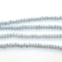 Rondelle kristal kralen, gefacetteerde, Lt Sapphire, 2mm, Gat:Ca 0.5mm, Lengte Ca 15 inch, 30strengen/Lot, Ca 200pC's/Strand, Verkocht door Lot