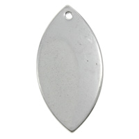Stainless Steel Pendants, Horse Eye, original color, 14x29x1mm, Hole:Approx 1mm, 100PCs/Bag, Sold By Bag