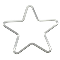 Stainless Steel Povezivanje Ring, Nehrđajući čelik, Zvijezda, izvorna boja, 40x39x1mm, Rupa:Približno 30-35mm, 100računala/Torba, Prodano By Torba