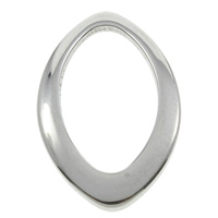 vinculação de anel de aço inoxidável, Olho de cavalo, cor original, 17x25x1.50mm, Buraco:Aprox 11x18.7mm, 100PCs/Bag, vendido por Bag