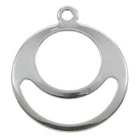 Stainless Steel Pendants, Donut, original color, 16x18x1mm, Hole:Approx 1mm, 200PCs/Bag, Sold By Bag