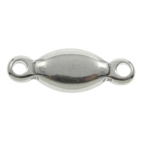 Stainless Steel Connector, Flat Oval, 1/1 loop, original color, 19x6x4mm, Hole:Approx 1mm, 200PCs/Bag, Sold By Bag