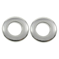 vinculação de anel de aço inoxidável, Rosca, cor original, 11x2mm, Buraco:Aprox 6.5mm, 200PCs/Bag, vendido por Bag