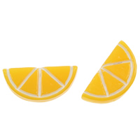 Food Resin Cabochon Lemon flat back yellow Sold By Bag