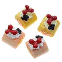 Food Resin Cabochon Cake flat back 16mm Sold By Bag