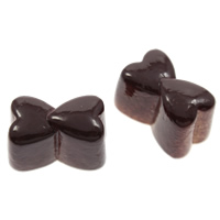 Eten Resin Cabochon, Hars, Chocolade, platte achterkant, koffie kleur, 20x13x14mm, 100pC's/Bag, Verkocht door Bag