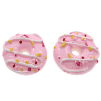 Food Resin Cabochon Cake flat back pink Sold By Bag