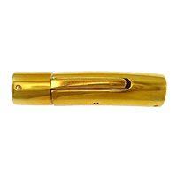 Edelstahl Bajonettverschluss, goldfarben plattiert, 30x7x7.50mm, Bohrung:ca. 5mm, verkauft von PC