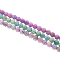 Agate perle, Ahat, Krug, sintetički, različiti materijali za izbor, 8mm, Rupa:Približno 1mm, 50računala/Strand, Prodano Per Približno 15.5 inčni Strand