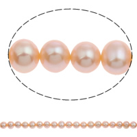 Bulvių išauginti gėlavandenių perlų karoliukai, Gėlo vandens perlų, Bulvė, natūralus, rožinis, 8-9mm, Skylė:Apytiksliai 0.8mm, Parduota už Apytiksliai 15.5 Inch Strand