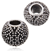 Zinc Alloy European Beads Drum antique silver color plated without troll nickel lead & cadmium free Approx 4mm Sold By Lot