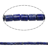 Lapis lazuli perler, Naturlige lapis lazuli, Kolonne, 6x5mm, Hole:Ca. 1mm, Længde Ca. 15.5 inch, 2Strands/Lot, Ca. 67pc'er/Strand, Solgt af Lot