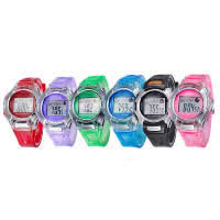 Fashion Children Watch Silicone with plastic dial stainless steel buckle for children & waterproof & luminated 15.83mm Length Approx 8 Inch Sold By Lot