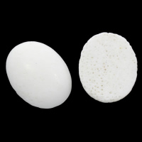 Sienellä Coral Cabochon, Flat Oval, luonnollinen, suoraseinämäisten, valkoinen, 20x27x7mm, 10PC/laukku, Myymät laukku