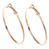 Brass Hoop Earring gold color plated nickel lead & cadmium free Sold By Pair