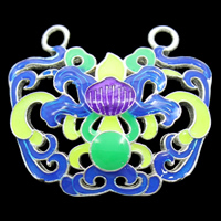 Cloisonne Pendant Flower handmade hollow lead & cadmium free Approx 3mm Sold By PC