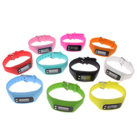 Silicone Sport Watch with Plastic & Iron Rectangle can calculate the distance and calorie after doing sport Sold By PC