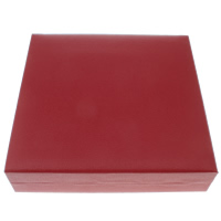 PU Leather Necklace Box with Cardboard & Velveteen Square Sold By PC