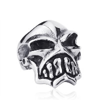 Stainless Steel Finger Ring for Men 316L Stainless Steel Skull & blacken Sold By PC