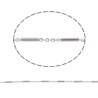 Nerezová ocel Oval řetěz, Nerez, oválný řetězu, Původní barva, 2x6mm, 100m/Bag, Prodáno By Bag