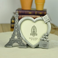 Zinc Alloy Picture Frame Heart Antique Tin Color Plated with rhinestone lead & cadmium free Inner Approx Sold By Bag