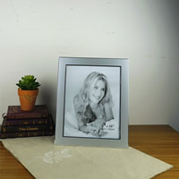 Aluminum Picture Frame, with Velveteen, Rectangle, 250x300mm, Inner Diameter:Approx 200x250mm, 3PCs/Bag, Sold By Bag