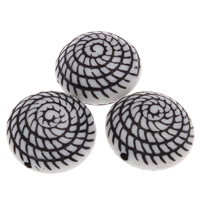 Antique Acrylic Beads Flat Round Imitation Antique white Approx 1mm Approx Sold By Bag