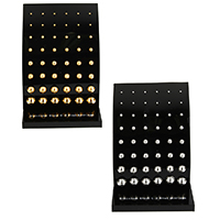 Stainless Steel Stud Earrings Dome plated Sold By Box