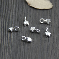 925 Sterling Silver Pendant, Star, 5.30x9.30mm, Hole:Approx 2mm, 20PCs/Lot, Sold By Lot