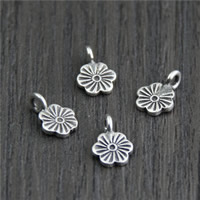 Thailand Sterling Silver Pendants Flower Approx 2mm Sold By Lot