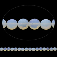 Opal Perlen, flache Runde, facettierte, 10x6mm, Bohrung:ca. 1mm, Länge ca. 15.5 ZollInch, 10SträngeStrang/Tasche, ca. 40PCs/Strang, verkauft von Tasche