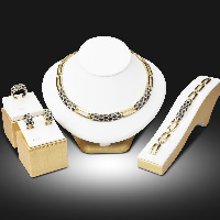 Zinc Alloy Jewelry Sets finger ring & bracelet & earring & necklace gold color plated enamel & with rhinestone nickel lead & cadmium free 10mm 120mm US Ring Length Approx 15 Inch Approx 6.8 Inch Sold By Set