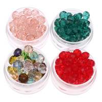 Rondelle-Krystal-Perler, Krystal, facetteret, flere farver til valg, 8x7mm, Hole:Ca. 1mm, 72pc'er/Bag, Solgt af Bag