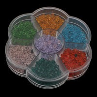 Bicone Crystal korálky, Krystal, s Plastový box, Double Cone, průhledný & tváří, smíšené barvy, 103x17mm, Prodáno By Box