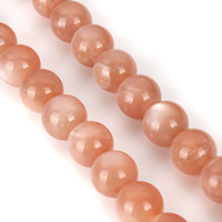 Moonstone Beads, Månesten, Runde, 10mm, Hole:Ca. 1mm, Ca. 40pc'er/Strand, Solgt Per Ca. 16 inch Strand