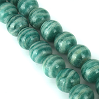 Amazonit Perlen, rund, natürlich, 10mm, Bohrung:ca. 1mm, ca. 39PCs/Strang, verkauft per ca. 15.5 ZollInch Strang