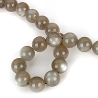 Moonstone Beads, Månesten, Runde, 10mm, Hole:Ca. 1mm, Ca. 39pc'er/Strand, Solgt Per Ca. 15.5 inch Strand