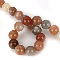 Moonstone Beads, Månesten, Runde, 10mm, Hole:Ca. 1mm, Ca. 39pc'er/Strand, Solgt Per Ca. 16 inch Strand