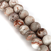 Natural Crazy Agate Beads Round Length Approx 15.5 Inch Sold By Lot
