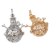 Pregnant Ball Locket Pendant Brass Snowman plated Christmas jewelry & hollow lead & cadmium free Approx Sold By PC