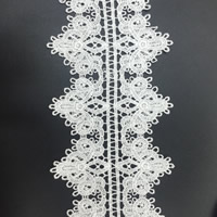 Lace Trim & Ribbon Polyester white 100mm Sold By Lot