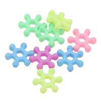 Acrylic Jewelry Beads Flower rubberized mixed colors Approx 1mm Approx Sold By Bag