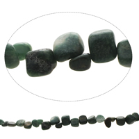 Sydafrikanska Jade Bead, Nuggets, naturlig, 8x6mm-12x14x10mm, Hål:Ca 1.5mm, Ca 48PC/Strand, Såld Per Ca 15.5 inch Strand