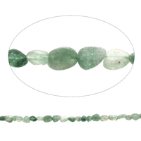 Chips de pierres précieuses, aventurine vert, pepite, naturel, 6x4mm-8x10x7mm, Trou:Environ 1mm, Environ 52PC/brin, Vendu par Environ 15.5 pouce brin
