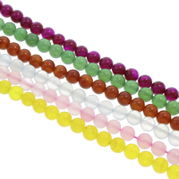 Achat Perlen, rund, verschiedene Größen vorhanden, keine, Bohrung:ca. 1.5mm, Länge ca. 14.5 ZollInch, verkauft von Tasche