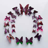 Fridge Magnets PVC Plastic with Magnetic Hematite Butterfly mixed colors 40-120mm Sold By Bag