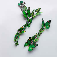 Fridge Magnets PVC Plastic with Magnetic Hematite Butterfly green 40-120mm Sold By Bag